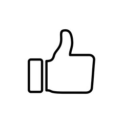 Obraz premium like icon vector isolated on white background. Thumbs up icon. social media icon
