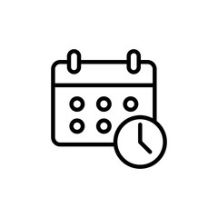 calendar icon vector isolated on white background. Calender symbol. Calendar vector icon. Deadline. Date. Time