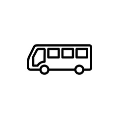 Bus Icon vector isolated on white background. Black bus vector icon
