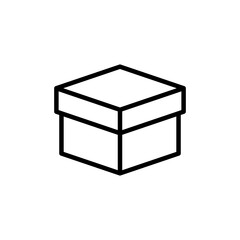 Box icon vector isolated on white background. Cardboard box, packaging open. Box vector icon