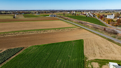 Expansive Farmland Beside Country Road