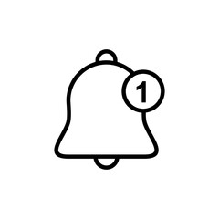Bell Icon vector isolated on white background. Notification symbol. Bell vector icon