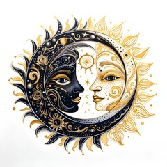 Zodiac sign Pisces. Vector illustration of astrological symbol.