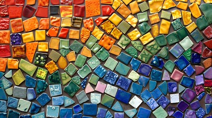Colorful Cubic Mosaic Pattern Texture Design