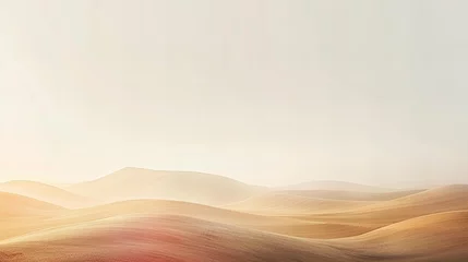 Foto op Aluminium Tranquil Sunset Over Desert Sand Dunes Creating a Picturesque Scene © RECARTFRAME CH