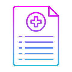 Fototapeta premium Medical History Icon