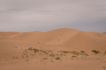 Fototapeta na wymiar The sand hills in Ba Dan Ji Lin desert of Inner Mongolia, China