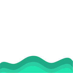 Turquoise Green Page Border Shape