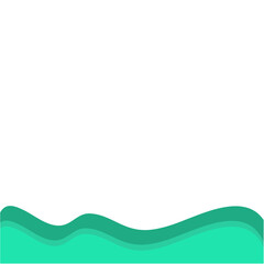 Turquoise Green Page Border Shape