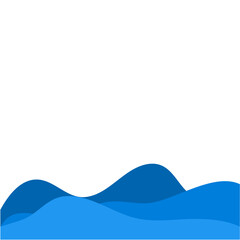 Blue Wave Shaped Page Border