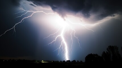 Lightning over the city