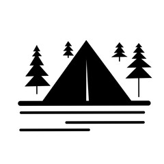 simple and elegant forest icon or logo