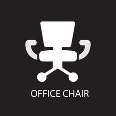 Office chair vector image with black background