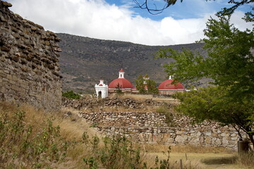 Church of San Pedro at the archaeological site of Mitla, in San Pablo Villa de Mitla, Oaxaca, Mexico
