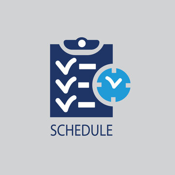 Schedule logo design template vector image 