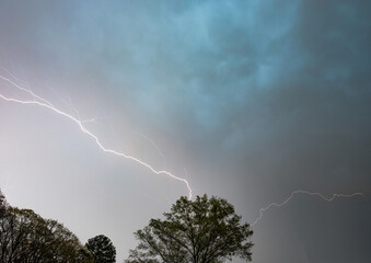 lightning in the sky
