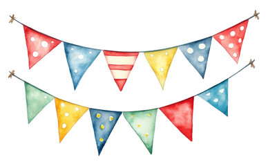 Obraz premium PNG Flag bunting clothesline celebration
