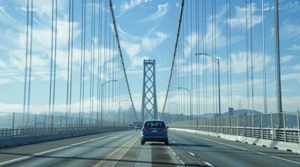 An iconic bridge its sleek lines and majestic towers now home to a network of biofuelproducing plants spewing clean air and powering the cars and trucks that cross its path. .