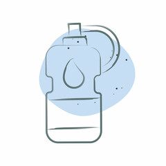 Icon Water Bottle. related to Football symbol. Color Spot Style. simple design illustration