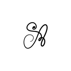 Letter A in Signature Style
