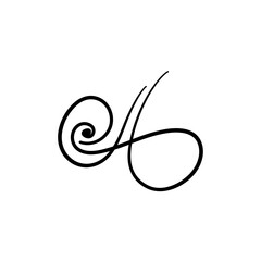 Letter A in Signature Style