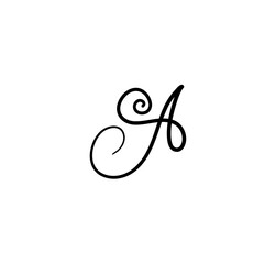 Letter A in Signature Style