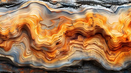 Obraz premium Vibrant Abstract Sandstone Waves, Colorful Geology Layers for Background