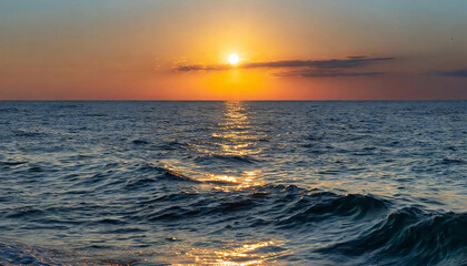 Obraz premium The sea with a beautiful sunset. sunset. Sunset.
