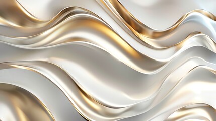 white and gold wavy background