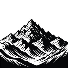 Snow-Capped Mountain Silhouette