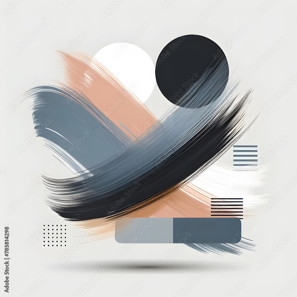 Poster abstract background with brush strokes. modern minimalistic design. vector illustration generated by