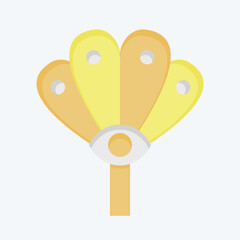 Icon Fan. related to Indigenous People symbol. flat style. simple design editable. simple illustration