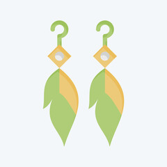 Icon Feather Earning. related to Indigenous People symbol. flat style. simple design editable. simple illustration