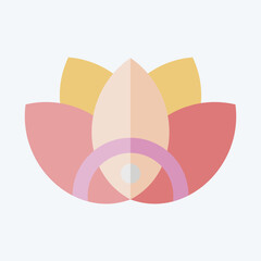 Icon Flower. related to Indigenous People symbol. flat style. simple design editable. simple illustration