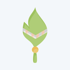 Icon Feather. related to Indigenous People symbol. flat style. simple design editable. simple illustration