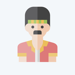 Icon Man. related to Indigenous People symbol. flat style. simple design editable. simple illustration