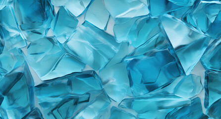turquoise broken pieces of glass