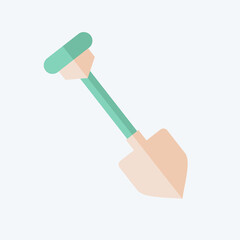 Icon Shovel. related to Mining symbol. flat style. simple design editable. simple illustration