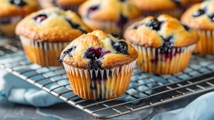 Freshly Baked Blueberry Muffins