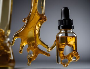 Marijuana oil concentrate aka shatter isolated with glass rig on

