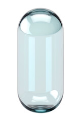 PNG Simple capsule glass bottle shape