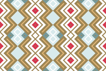 Ikat Fabric Paisley Embroidery Background. Ikat Damask Geometric Ethnic Oriental Pattern traditional.aztec Style Abstract Vector illustration.design for Texture,fabric,clothing,wrapping,sarong.