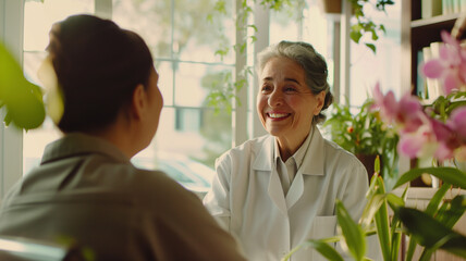 Laughing Happy Doctors Sharing a Joyful Moment with Patient