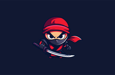 Ninja vector mascot logo design