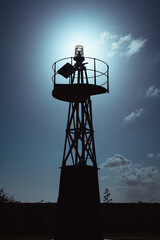 silhouette of lighthouse