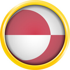 Obraz premium GREENLAND FLAG CIRCEL SHAPE