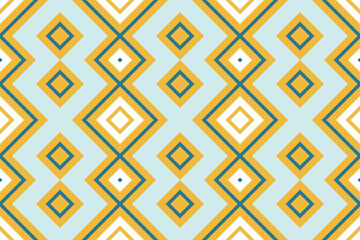 Ethnic abstract ikat art. Seamless pattern in tribal, folk embroidery, and Mexican style. Aztec geometric art ornament print.Design for carpet, wallpaper, clothing, wrapping, fabric, cover, textile