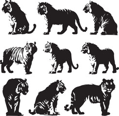 set of tiger vector