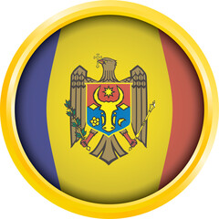 MOLDOVA FLAG CIRCEL SHAPE