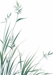 Elegant Grass Abstract Vector Design with Green Color Scheme